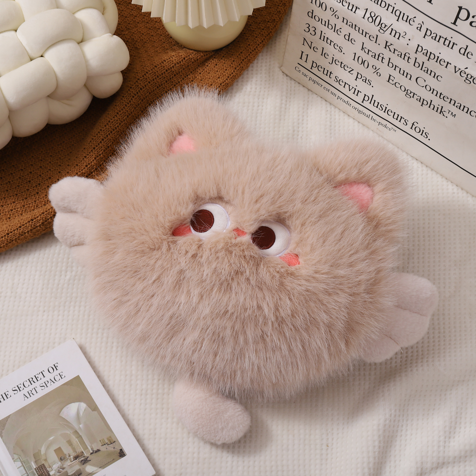 天使猫暖手宝可爱充电式冬季新款可送女生插手式热水袋毛绒可爱