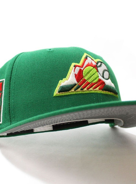 欧美街头文化棒球帽子绿色时尚平沿帽圆顶帽街舞涂鸦直檐帽西海岸
