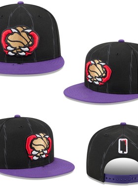 黑紫色棒球帽街舞嘻哈拼色帽子街头时尚平檐帽旅行美式反戴硬顶帽