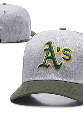 灰色棒球帽子男女潮帽绿色硬顶帽欧美街舞街头圆顶帽AS字母鸭舌帽