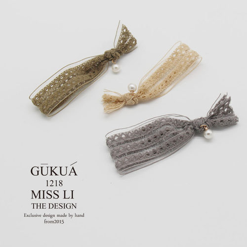 GUKUALI 春夏蕾丝皮筋发绳可爱超萌气质发圈发绳时尚头饰发饰手环 - 封面