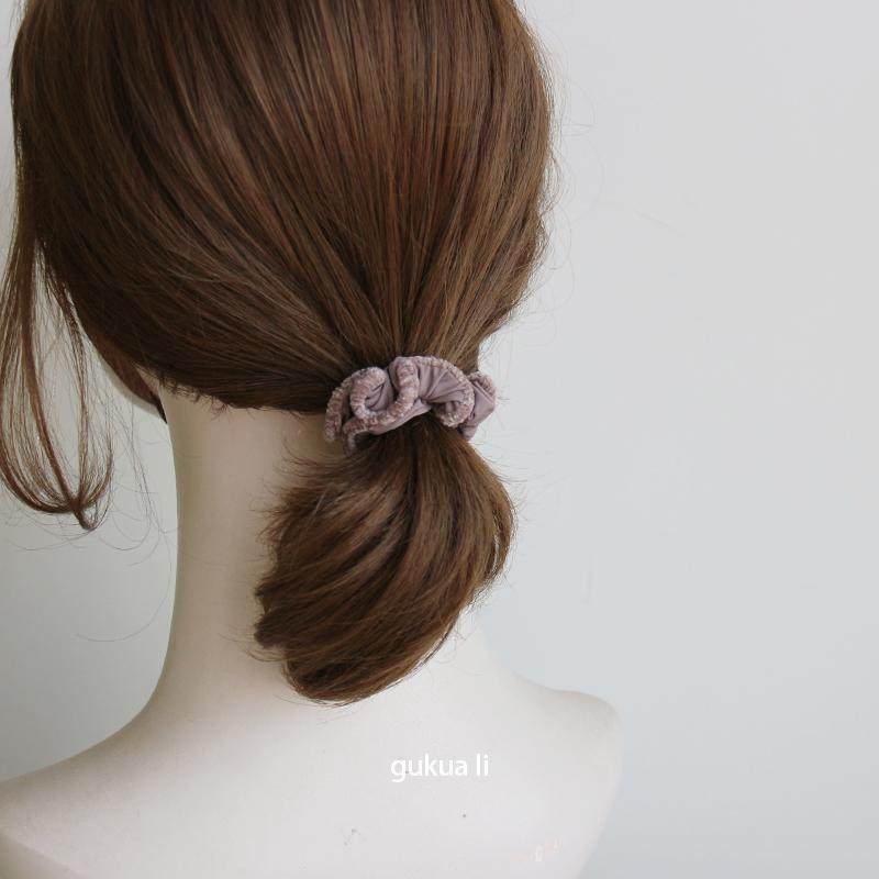 GUKUALI韩版气质高弹力丝绒小肠圈发圈简约日常基础扎头发绳发绳