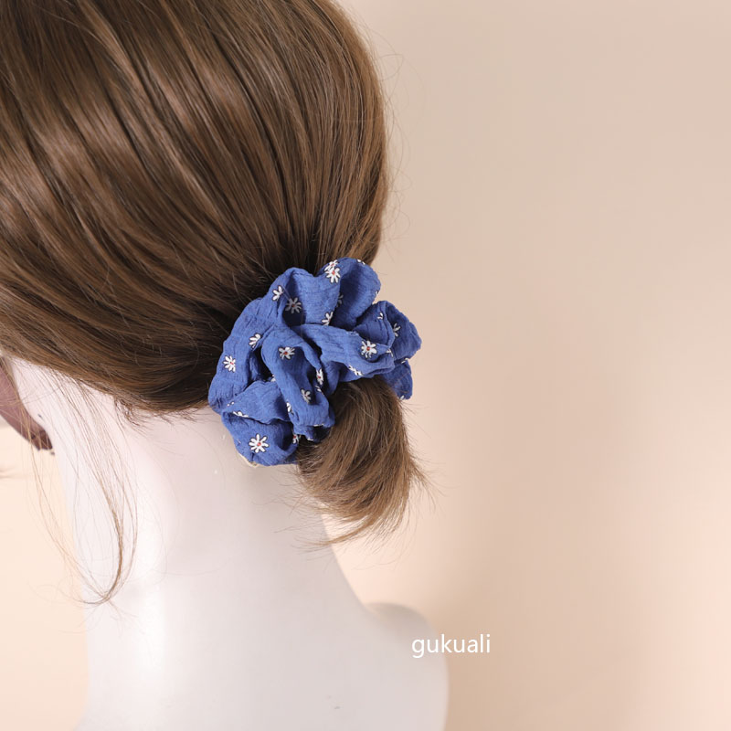 韩版小雏菊碎花发圈女高级感