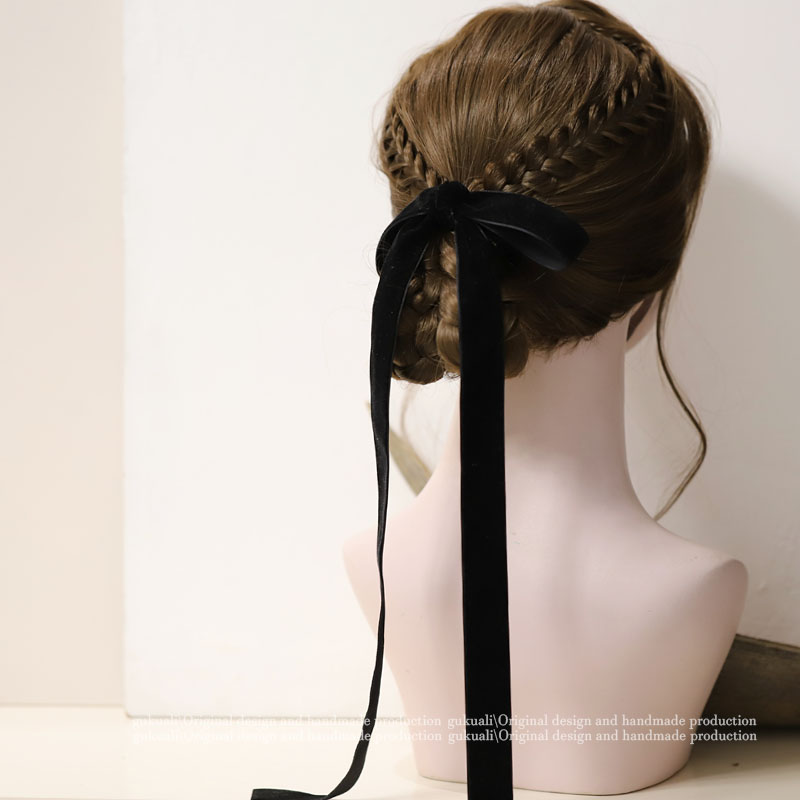 黑色蝴蝶结GUKUALI发绳原创