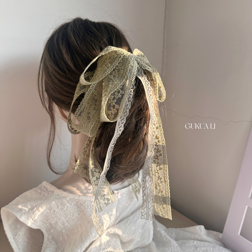 GUKUALI森系蕾丝夏季新款香蕉夹