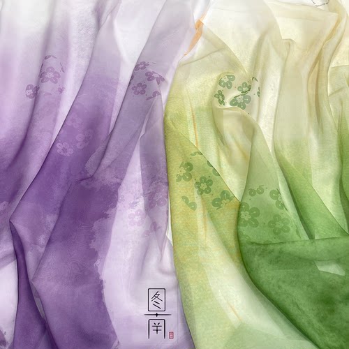 图南30d雪纺汉服布料古风晕染