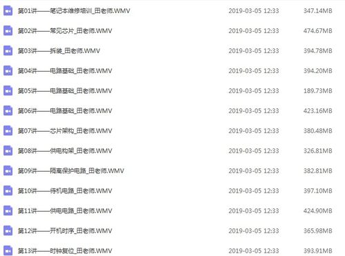 恒达田佰涛老师主讲笔记本维修视频37讲