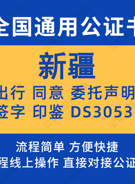 新疆公证委托书声明签名字房产买卖出行同意证据保全异地远程