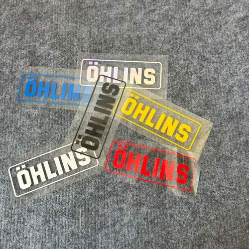 奥林斯 ohlins贴纸 避震器 改装减震标志 摩托车贴 个性防水贴花