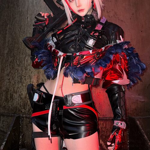 游戏三角洲行动cosplay服装麦晓雯联动明日方舟w维什戴尔