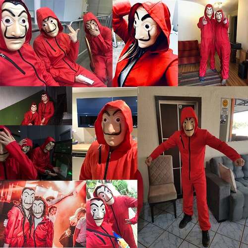 成人儿童万圣节服装纸钞屋money heist cosplay服Dali达利cos衣服