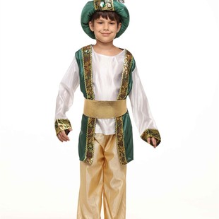 男童阿拉伯王子服装 儿童印度服饰阿拉丁神灯cosplay服苏丹王子服