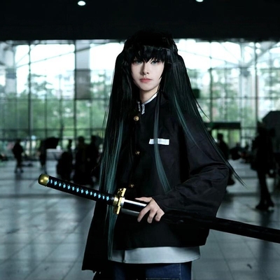 时透无一郎cos服男鬼灭之刃鬼杀队队服三分霞柱cosplay男套装妄想