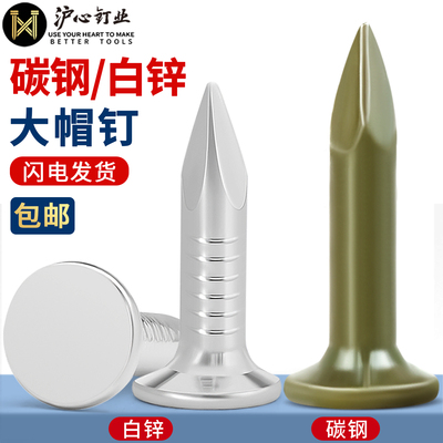 沪心白锌大帽钉钢钉水泥钉房顶玻纤瓦油毡瓦钉20 25 30mm沥青瓦钉