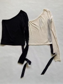 春秋款 2026新款 T恤女宽松圆领打底衫 黑色长袖 女装