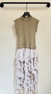 气质优雅宽松上衣遮肉百搭圆领短袖 时尚 连衣裙 新款 2026年夏季