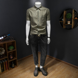 2026年男夏季新款薄款亚麻料短袖宽松衬衫外套时尚衬衣6113P125，男装T恤，电商D220