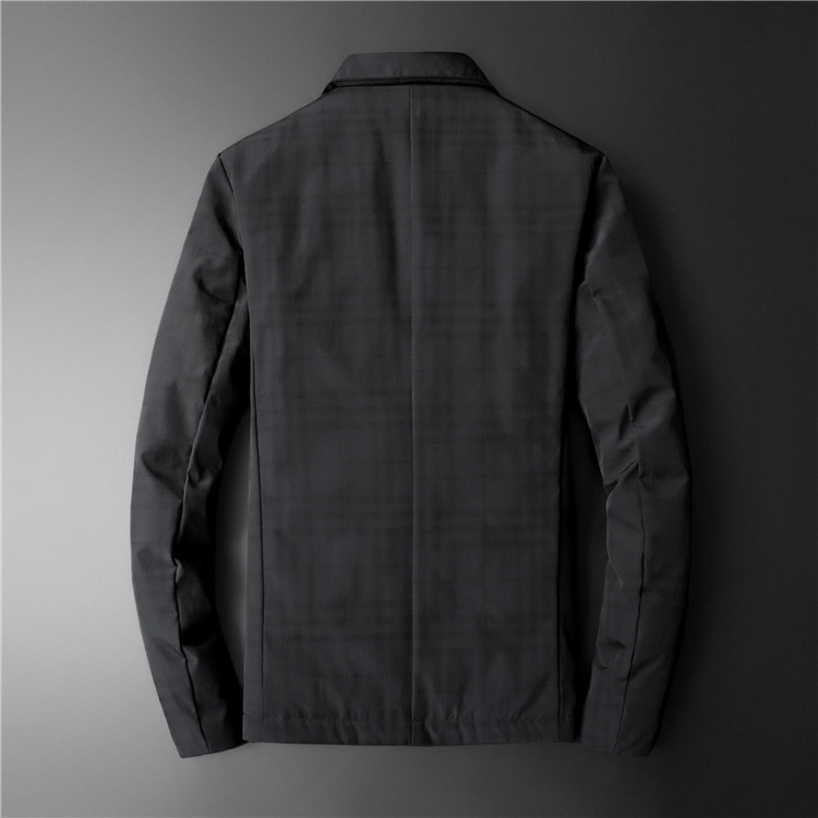 男士西装领羽绒服冬季短款格子商务休闲帅气轻薄款外套6618P265,男装羽绒服,电商D220