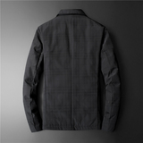 男士西装领羽绒服冬季短款格子商务休闲帅气轻薄款外套6618P265，男装羽绒服，电商D220