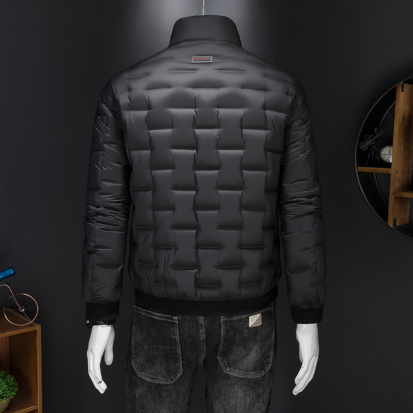 2025男士冬季短款羽绒服印花欧货翻领潮流休闲修身外套29886P285,男装羽绒服,电商D220