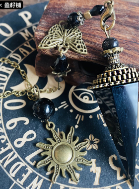 鱼籽铺黑曜石灵摆倒锥款调频用