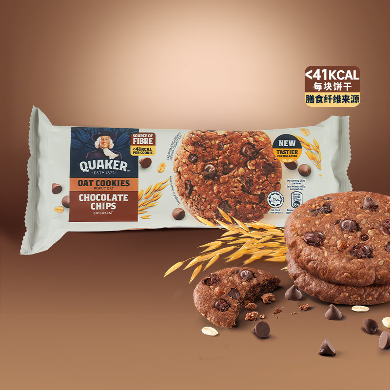 进口QUAKER桂格燕麦曲奇饼干100g