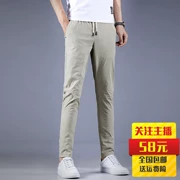 Mùa hè siêu mỏng băng lụa phù hợp với quần nam kinh doanh Slim-fit chân váy quần âu - Quần tây thường