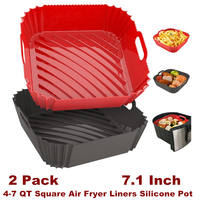 Air Fryer Silicone Liners Pot Oven Liner Baking Tray Basket thumbnail 2