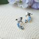 鲸海 小巧日常 定制海蓝色小鲸鱼可爱精致日常好搭配耳钉耳夹