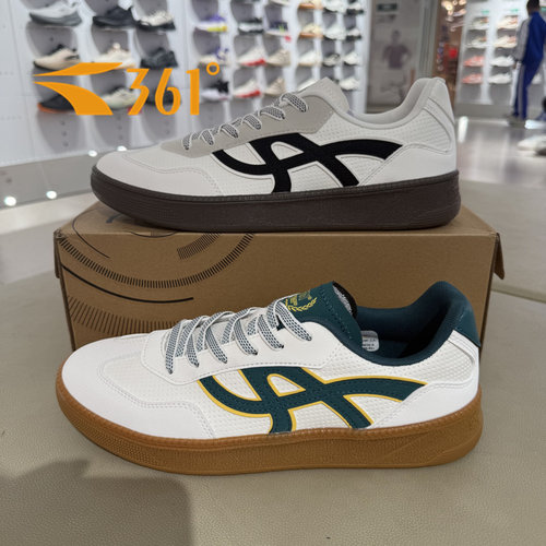 361度男子运动休闲滑板鞋皮百搭