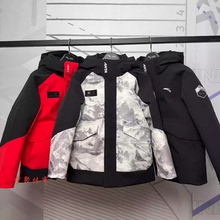 安踏儿童装2025冬男童四防热返连帽羽绒服防寒保暖防水352546911S