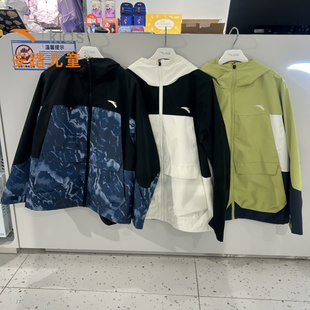 安踏儿童外套专柜正品 25年冬男大童户外丝光绒运动上衣352546601B