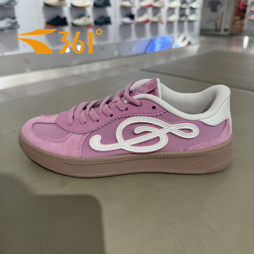 361度女子滑板鞋轻便防滑皮面