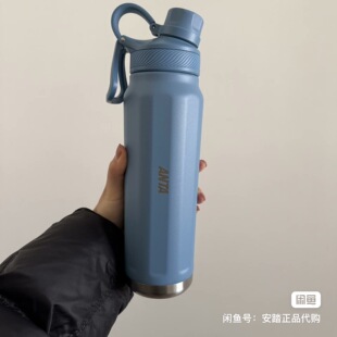 安踏保温杯 25款不锈钢真空杯 750ml吸管手提奥氏体型不锈钢
