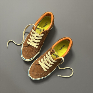 春秋Ftmd小屁孩联名sk8 low低帮男女休闲鞋美拉德棕全麂皮滑板鞋