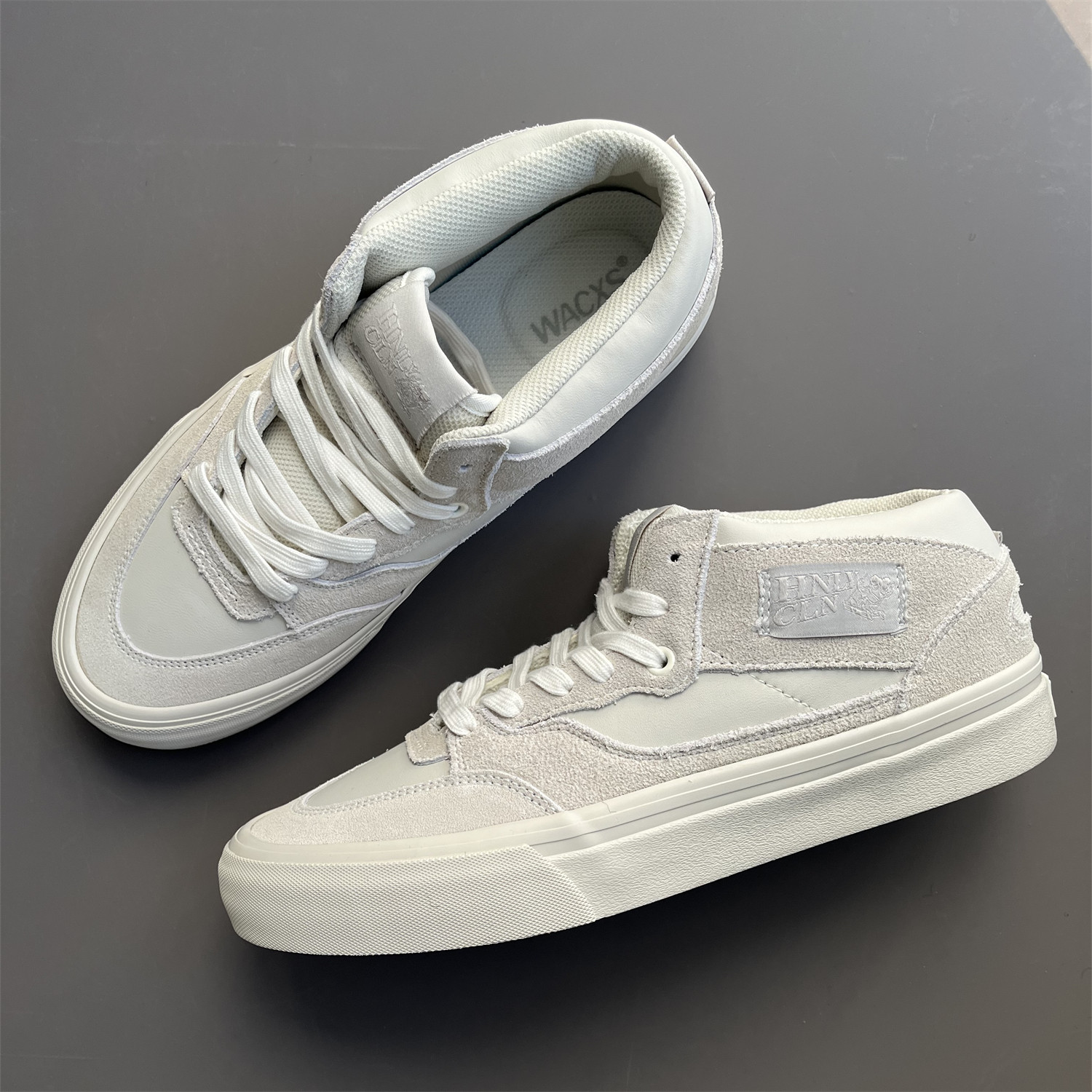 AtibaJefferson联名Half Cab米白色中帮男女百搭滑板鞋复古休闲鞋,流行男鞋,休闲板鞋,淘宝优惠券,粉丝福利购,淘宝优惠卷