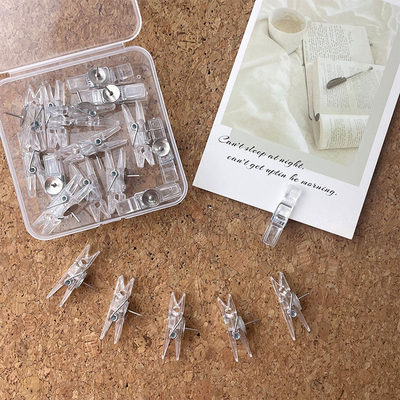 20枚透明图钉按钉软木板不伤照片