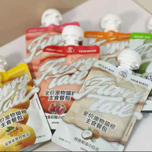 尾巴生活吸吸酱主食餐包猫主食罐成猫幼猫发腮增肥彩虹泥