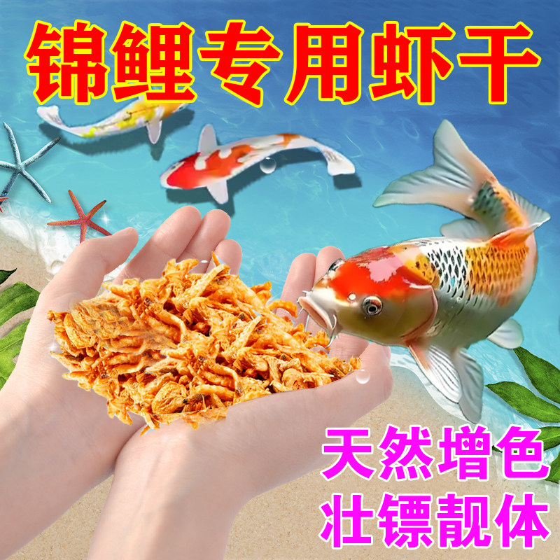 南极磷虾冻干锦鲤专用饲料高钙虾干虫干血鹦鹉罗汉鱼食龙鱼增色粮