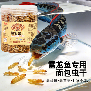 雷龙鱼饲料黄金眼镜蛇鬼王血斑幻红奶茶酒红雷龙发色鱼粮观赏鱼食