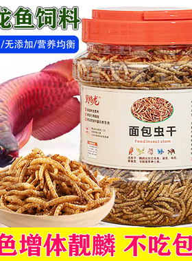 雷龙鱼饲料面包虫干金龙鱼银龙鱼专用鱼食六角恐龙鱼上浮型口粮