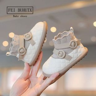 春秋女宝宝袜子鞋软底婴儿鞋子儿童公主鞋小童鞋软皮鞋女童学步鞋