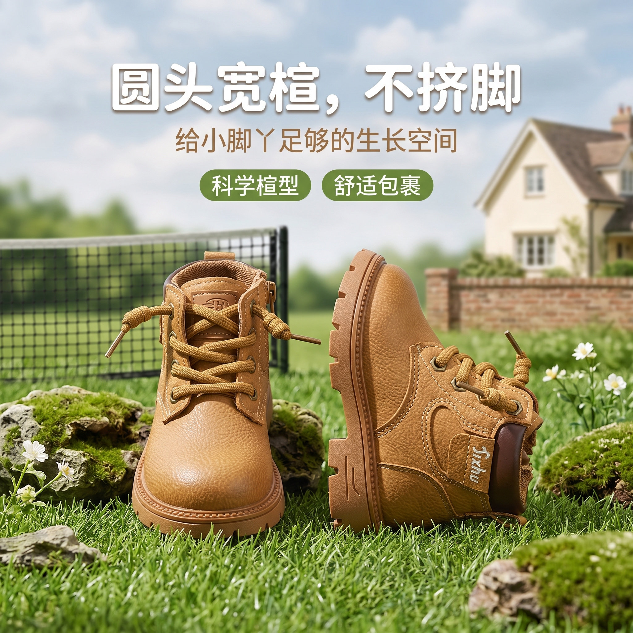 英伦风宝宝软底防滑小皮靴