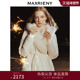 商场同款 MAXRIENY冰雪女王羽绒精致轻奢宫廷肌理狐狸毛条外套