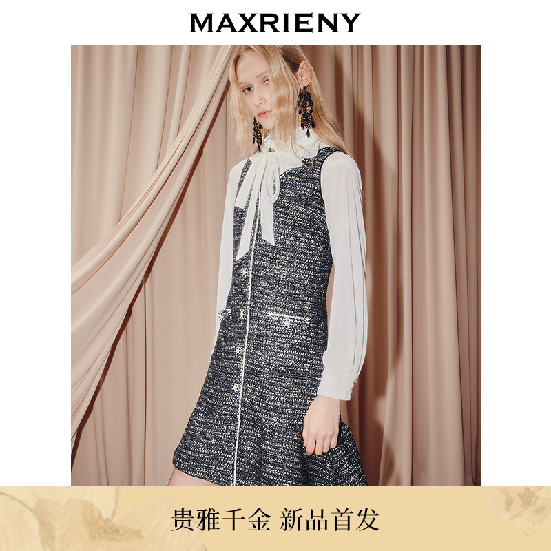 千金小香风无袖连衣裙