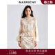 显瘦绣花长袖 修身 上衣女 春新款 MAXRIENY精致优雅感蕾丝雪纺衫
