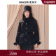 MAXRIENY法式 复古x型立领收腰羽绒服25冬款 系带白鸭绒保暖外套女