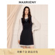 商场同款 MAXRIENY背心连衣裙25冬重工钉钻钉珠宴会晚宴长裙