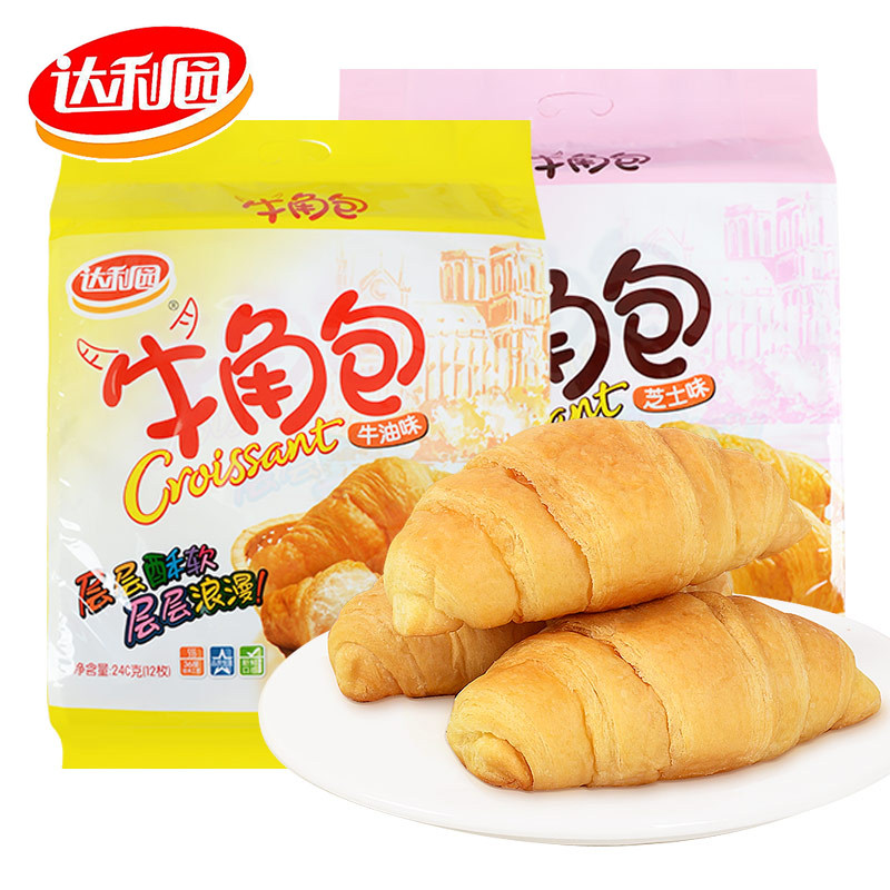 达利园牛角包240g袋芝士味牛油味软面包早餐点心手撕面包,零食/坚果/特产,芝士/奶酪蛋糕,淘宝优惠券,粉丝福利购,淘宝优惠卷