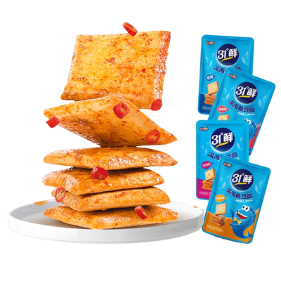 盐津铺子鱼豆腐500g解馋零食小吃